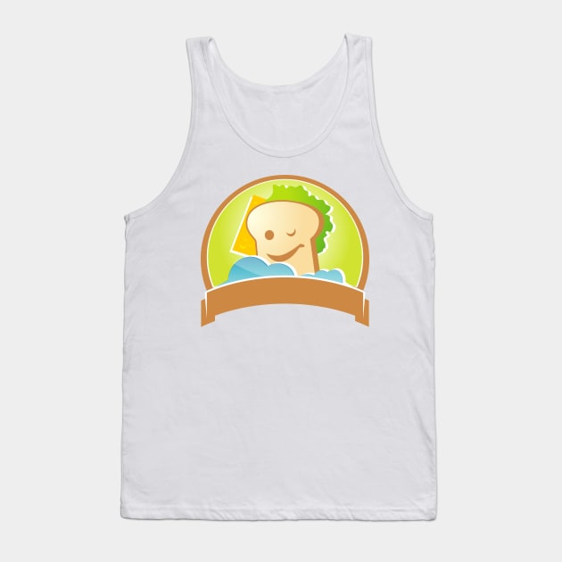 Funny Cartoon Happy Sandwich Tank Top by Toogoo